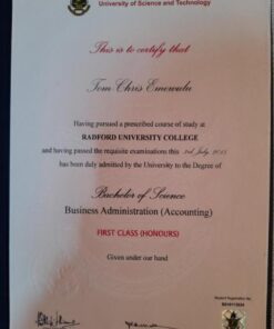 Buy Degree From the Kwame Nkrumah University of Science and Technology