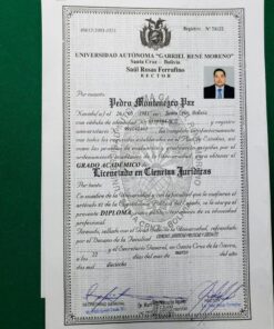 Buy Degree From the Universidad Autónoma Gabriel René Moreno