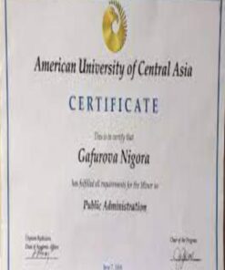 Buy Degree From the University of Central Asia