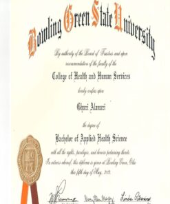 Buy college degree from The Bowling Green State University