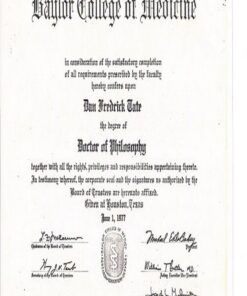 Buy college degree from The Baylor College of Medicine