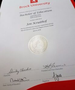 Buy college degree from the Brock University