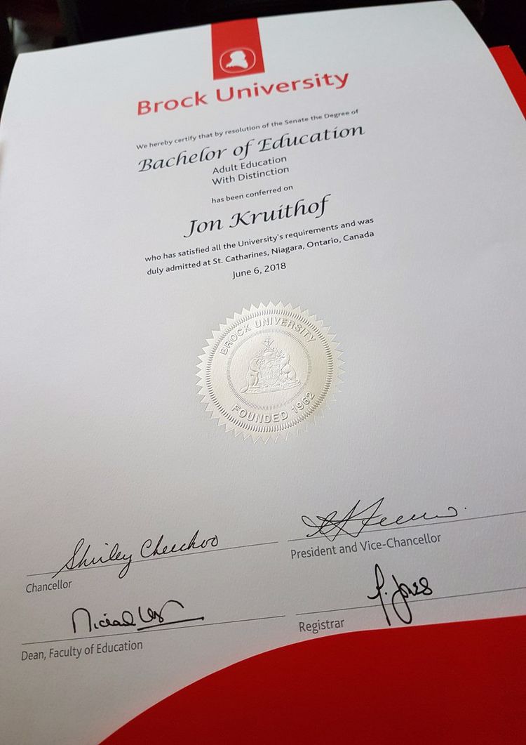 Buy college degree from the Brock University