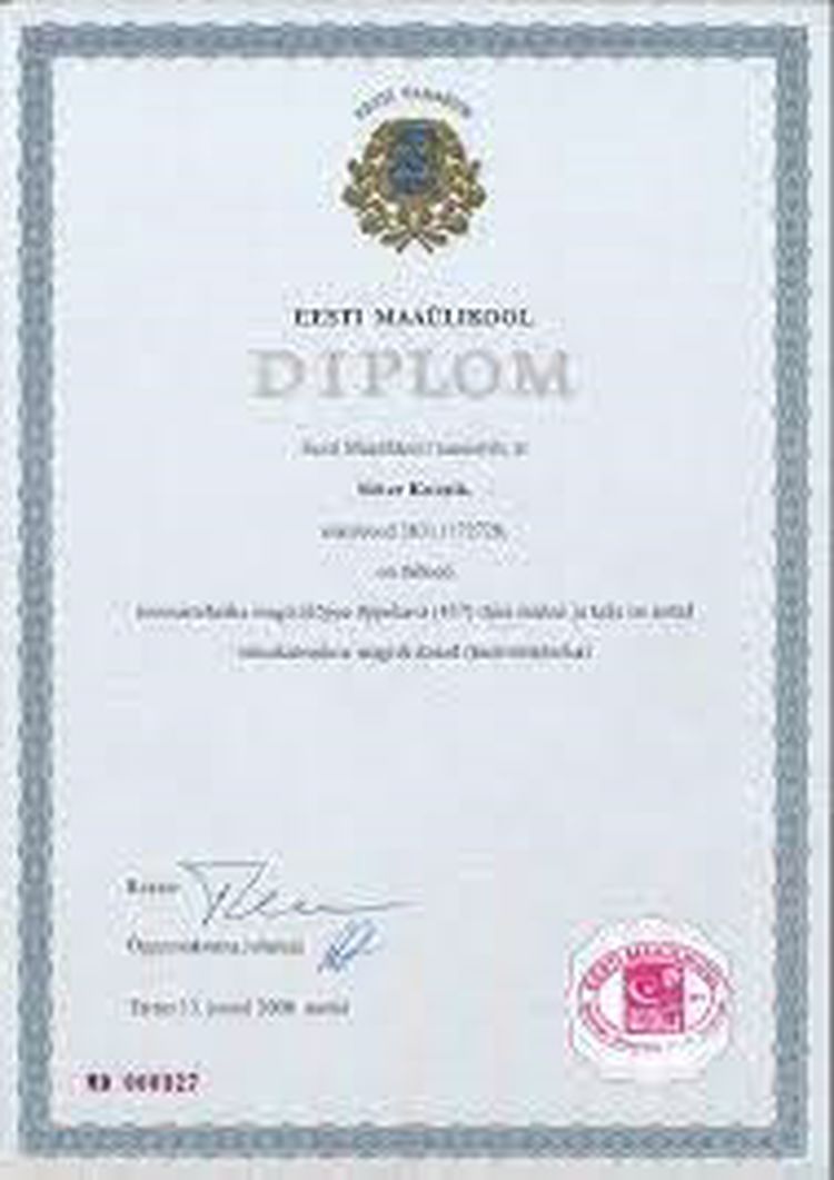 Buy college degree from The Eesti Maaülikool