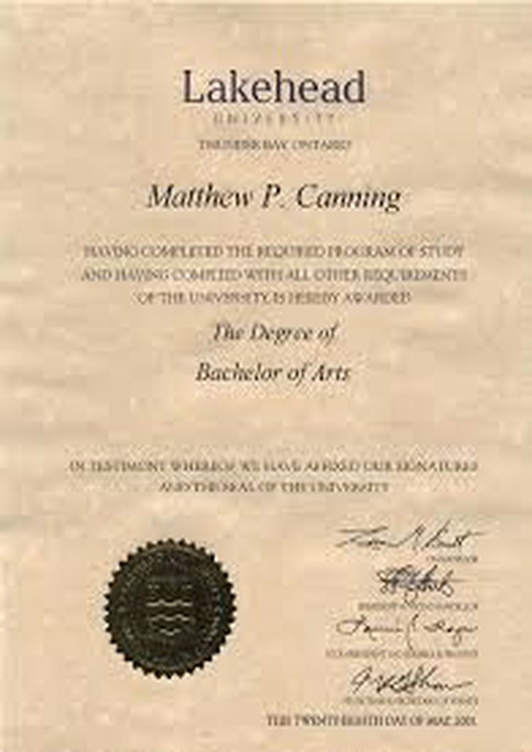 Buy college degree from the Lakehead University