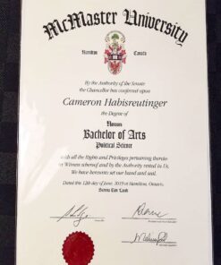 Buy college degree from the McMaster University