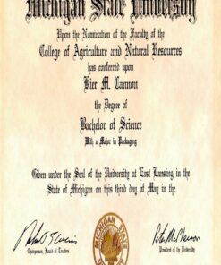 Buy college degree from The Michigan State University