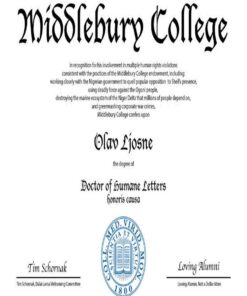 Buy college degree from The Middlebury College