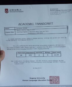 Buy college degree from the Sogang University