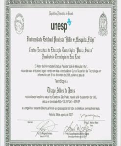 Buy college degree from the Universidade Estadual Paulista