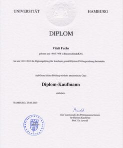 Buy college degree from the Universität Hamburg