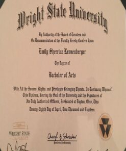 Buy college degree from The Wright State University