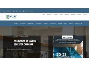 National University of Science and Technology's Website Screenshot