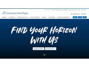 University of San Diego's Website Screenshot