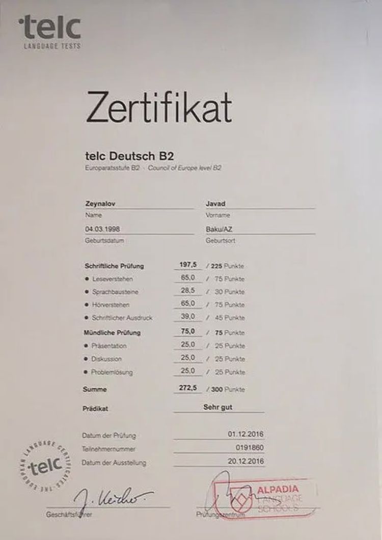 Buy German language Test Telc B2 from The Telc Institut Germany